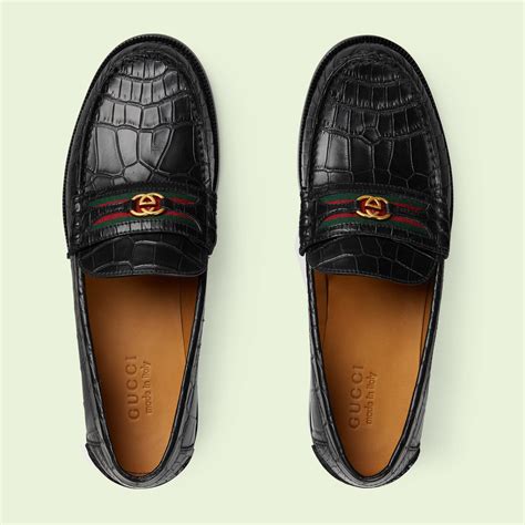 gucci ace crocodile|gucci crocodile loafers men's.